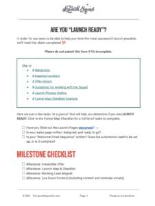 Are You Launch Ready Client Launch Timeline TEMPLATE