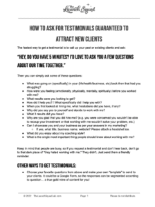 How to Ask for Testimonials Guaranteed to Attract New Clients Template